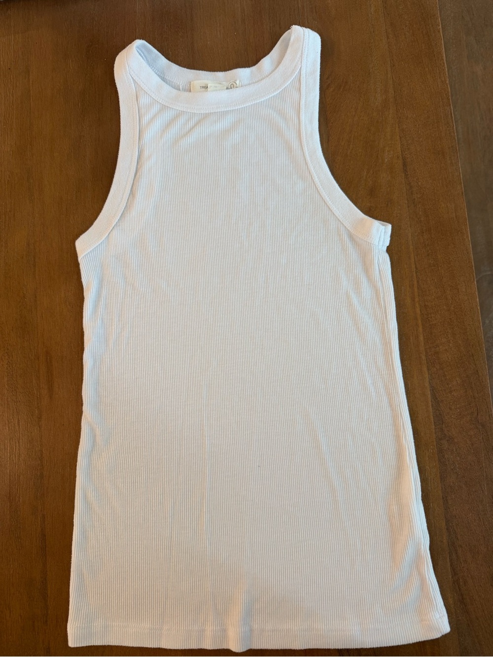 Treasure & Bond White Ribbed Girls' Tank Top
